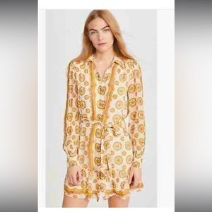 PAIGE PORTOFINO BIRCH PRINT SILK CHIFFON WOMEN DRESS MSRP $349 BRAND NEW SIZE S